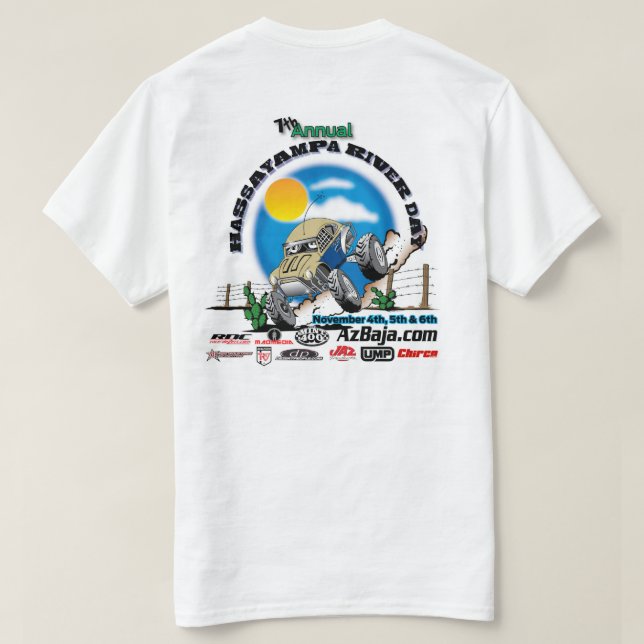 T-shirt chemise 2016 d'événement d'AzBaja.com Hassayampa (Design dos)