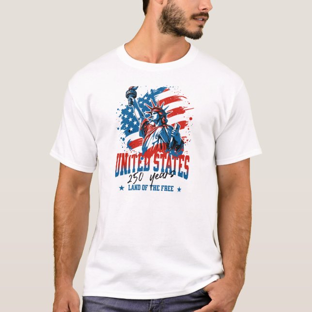 T-shirt Chemise 250 ans États-Unis (Devant)