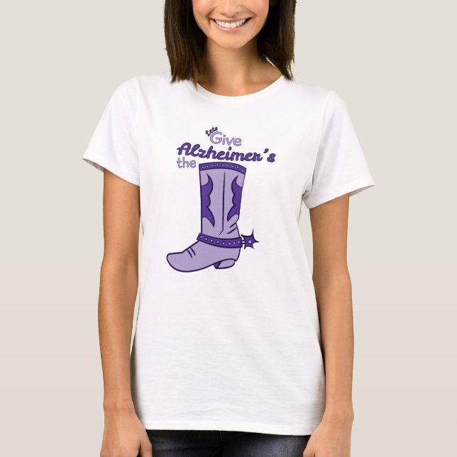 T-shirt Chemise #2 de botte d'Alzheimers (Devant)