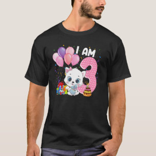 T-shirt Chemise 3 ans 3ème anniversaire Kitty Fille Amour