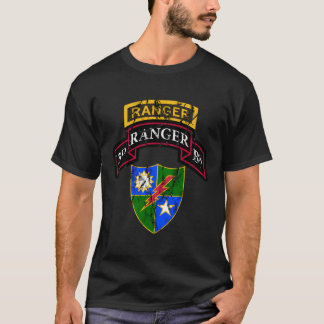 T-shirt Chemise 3Rd Army Ranger Scroll Tab Et Dui En Distr