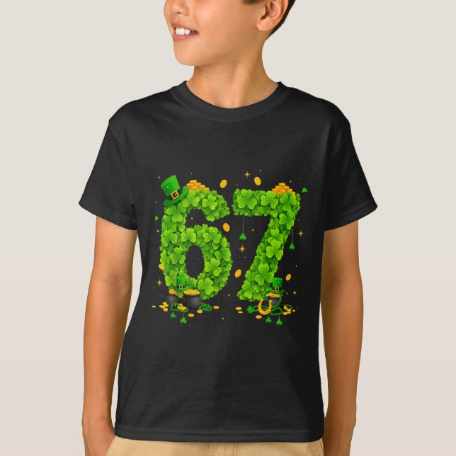 T-shirt Chemise 67 Mème Trèfles Six Sept (Devant)