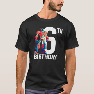 T-shirt Chemise 6 ans 6e anniversaire garçon Cool robot