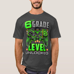 T-shirt Chemise 6e Niveau Débloqué Retour à l'école 6e