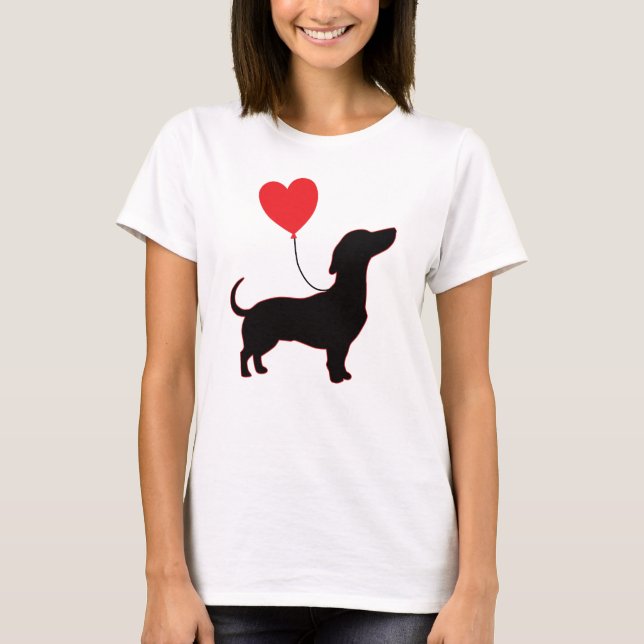 T-shirt Chemise à ballons Dachshund Love - Sweet Baby Edit (Devant)