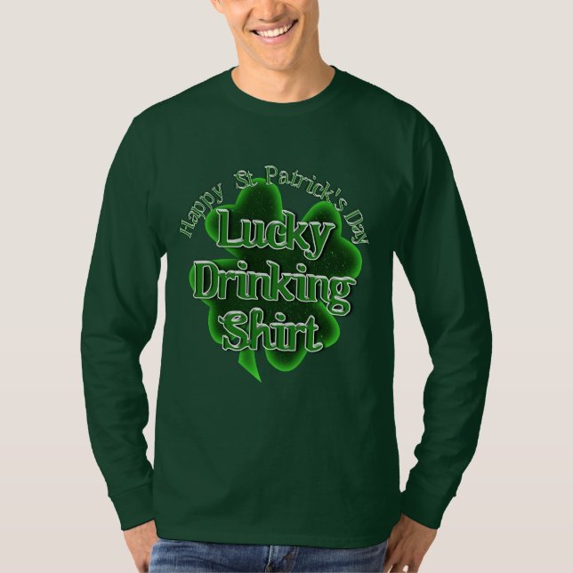 T-shirt Chemise à Boire Lucky - Saint Patrick's Day (Devant)
