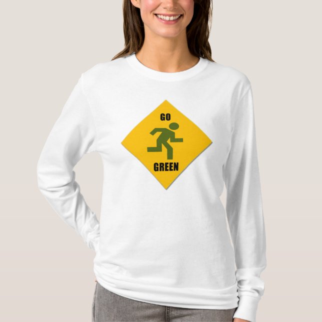 T-shirt Chemise à capuche pour femmes avec panneau piétonn (Devant)