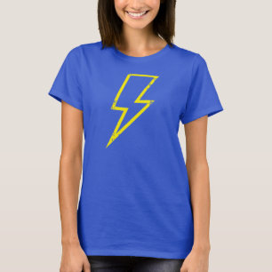 T-shirt Chemise à contour de boulon jaune