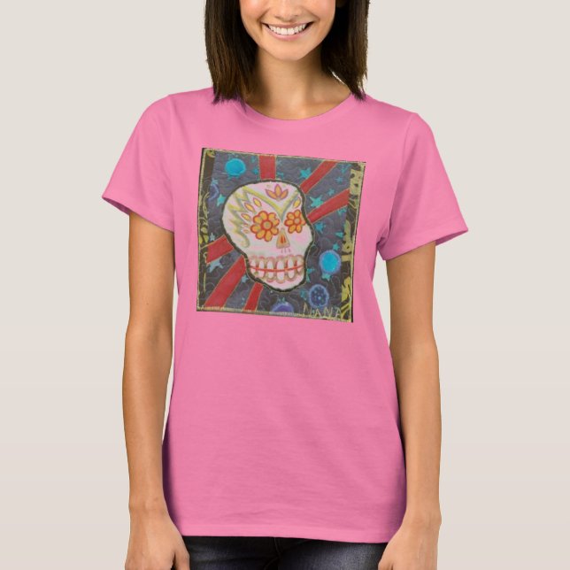 T-shirt Chemise à crâne sucre (Devant)