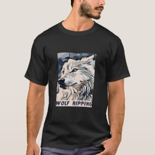 T-shirt chemise à déchirure de loup