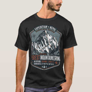 T-SHIRT CHEMISE À DESIGN DE MONTAGNE EXPÉDITION EVEREST NE