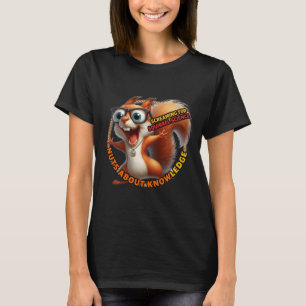 T-shirt Chemise à emblème de cercle écureuil nerd