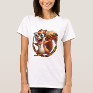 T-shirt Chemise à emblème de cercle écureuil nerd