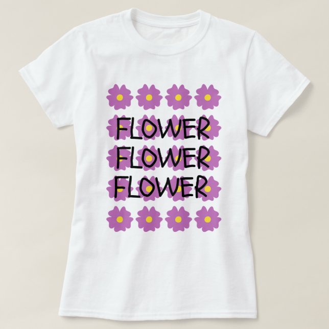 T-shirt Chemise à fleurs (Design devant)