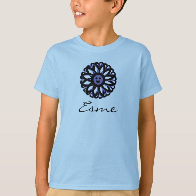 T-shirt Chemise à fleurs souriantes (Devant)