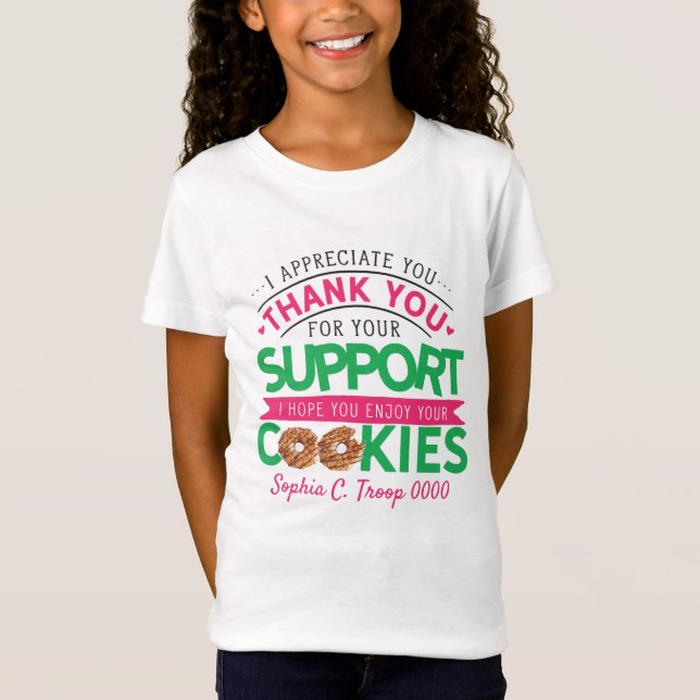 T-Shirt Chemise à gâteau pour la vente de cookies (Devant)