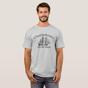 T-shirt Chemise à gros navire Charlestown Rhode Island