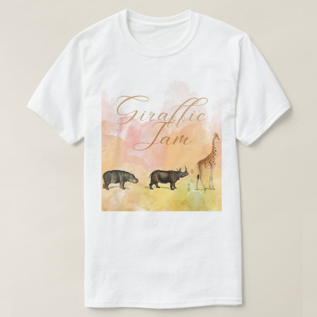 T-shirt Chemise à la confiture de girafe (Design devant)