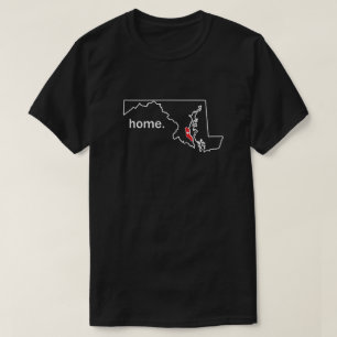 T-shirt Chemise à la maison du comté du Maryland - Calve