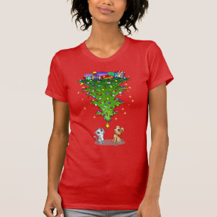 T-shirt Chemise à l'envers à la mode d'arbre de Noël par