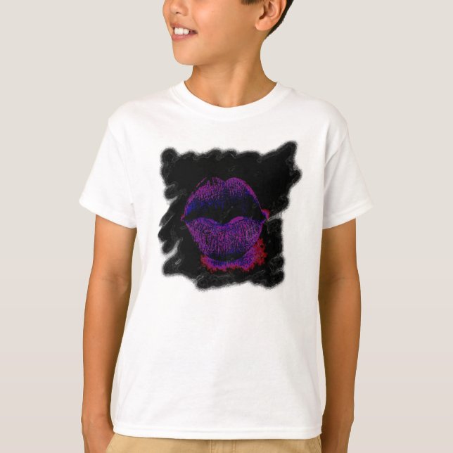 T-shirt Chemise à lèvres (Devant)