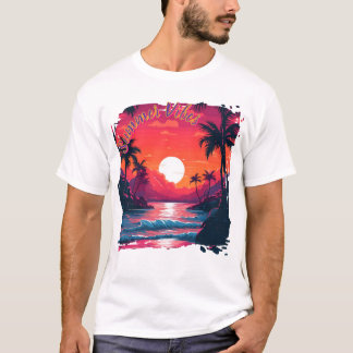 T-shirt Chemise à l'horizon de coucher de soleil rêveur