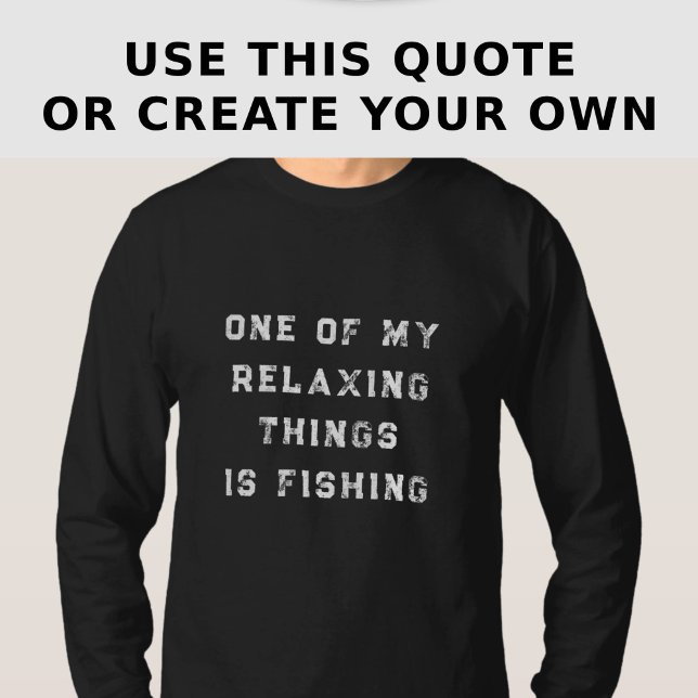 T-shirt Chemise à manches longues avec citation de pêche p (Créateur téléchargé)