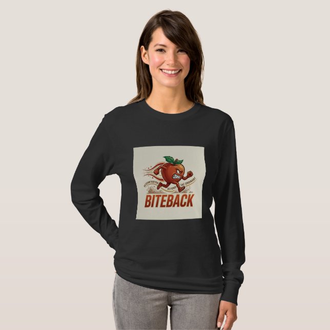 T-shirt Chemise à manches longues Biteback Apple (Devant entier)