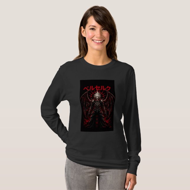 T-shirt Chemise à manches longues Dark Fantasy Anime (Devant entier)
