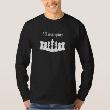 Chemise à manches longues d'échecs personnalisée p
