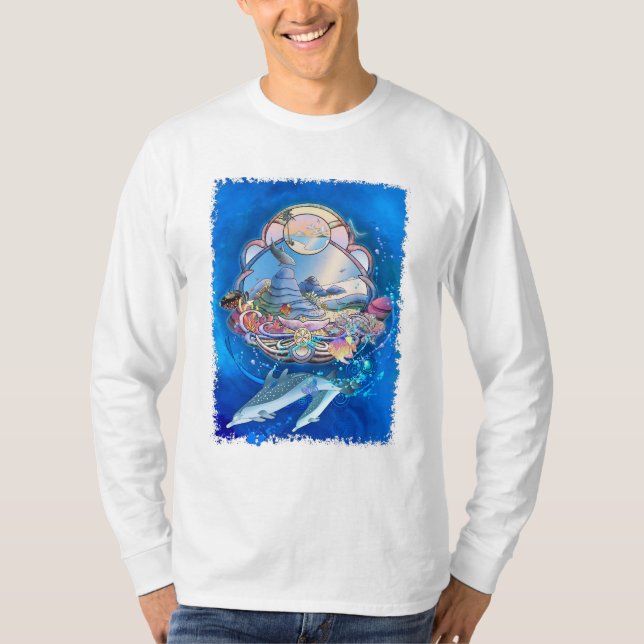 T-shirt Chemise à manches longues Dolphin Beach Paradise (Devant)