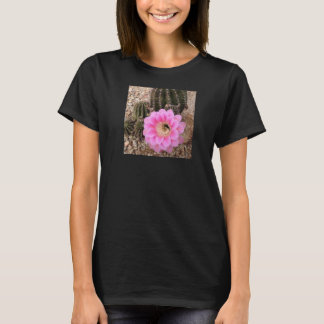 T-shirt Chemise à manches longues Fleur de cactus rose
