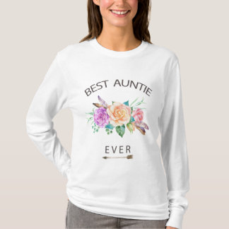 T-shirt Chemise à manches longues Floral Best Auntie