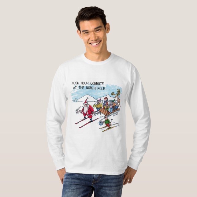 T-shirt Chemise à manches longues North Pole Rush Hour (Devant entier)