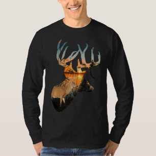 T-shirt Chemise à manches longues pour cerf blanc, chasse