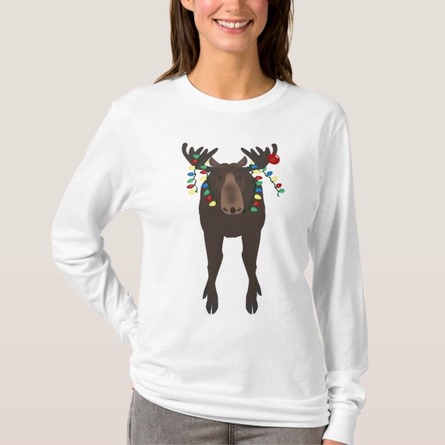 T-shirt Chemise à manches longues pour femmes Moose (Devant)