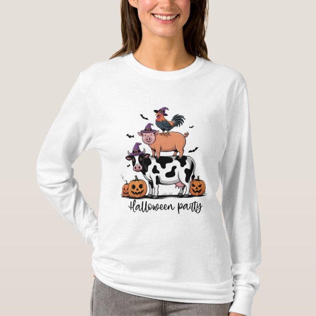 T-shirt Chemise à manches longues pour fête d'Halloween d' (Devant)