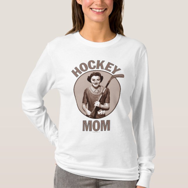 T-shirt Chemise à manches longues pour la maman de hockey (Devant)