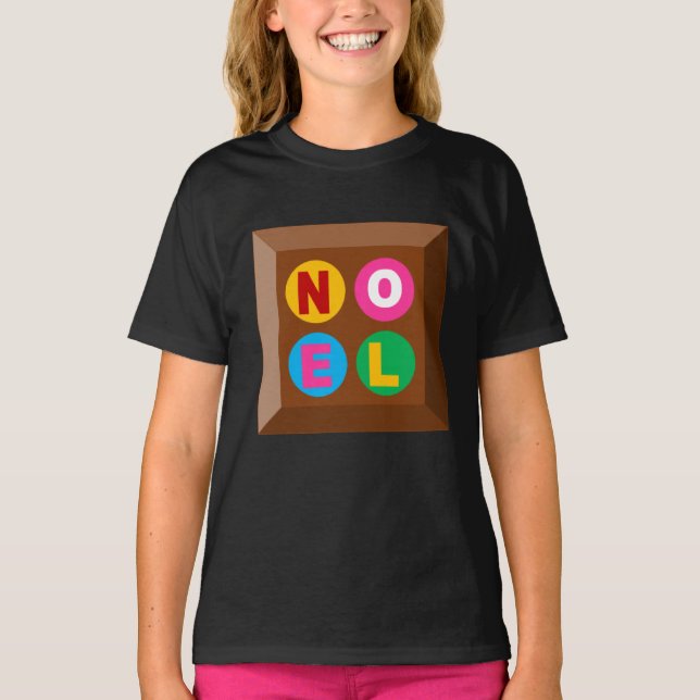 T-SHIRT CHEMISE À MANCHES RAGLAN NOËL (Devant)