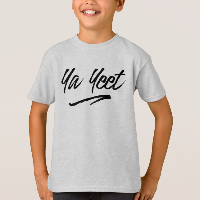 T-shirt Chemise à manches Ya Yeet Script (Devant)