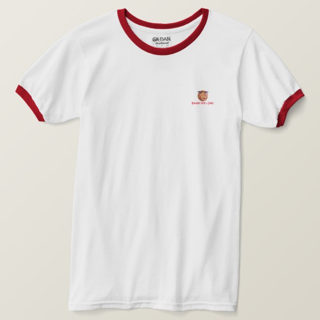 T-shirt chemise à menton cool écostyle design (Design devant)