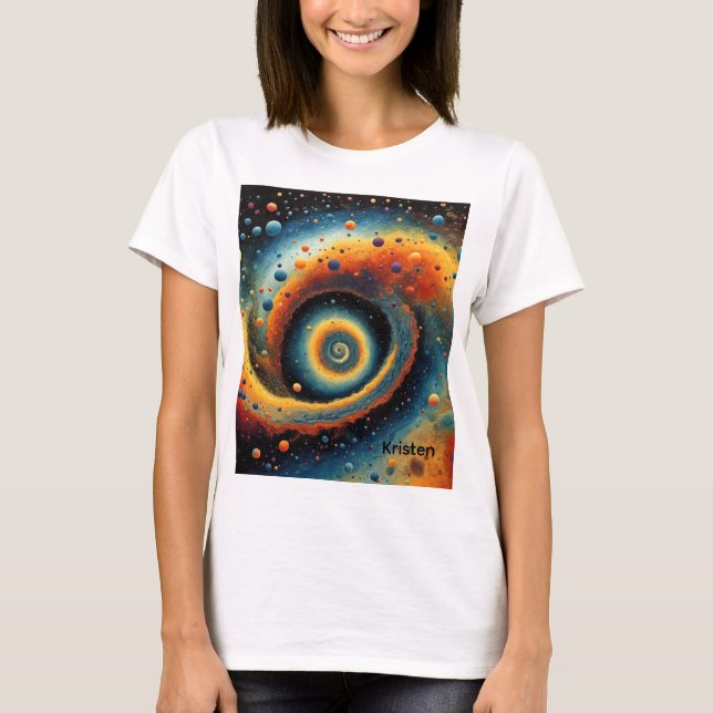 T-shirt Chemise à motif de cercles (Devant)