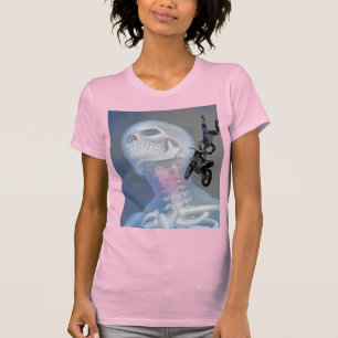 T-shirt chemise à moto à col de femme