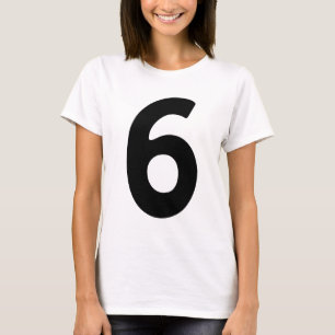 T-shirt Chemise à numéro personnalisé, 6 numéros