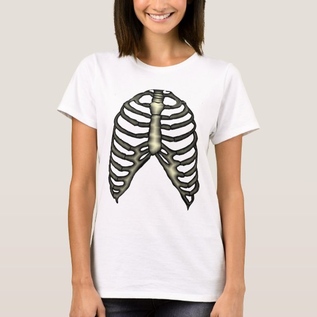 T-shirt Chemise à poitrine squelette (Devant)