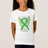 Chemise à ruban de sensibilisation verte pour enfa