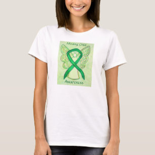 T-shirt Chemise à ruban de sensibilisation verte pour enfa