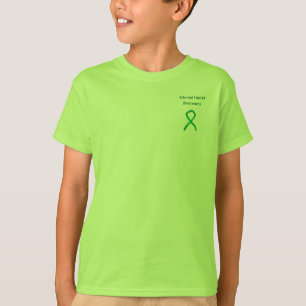 T-shirt Chemise à ruban vert pour la sensibilisation au ca