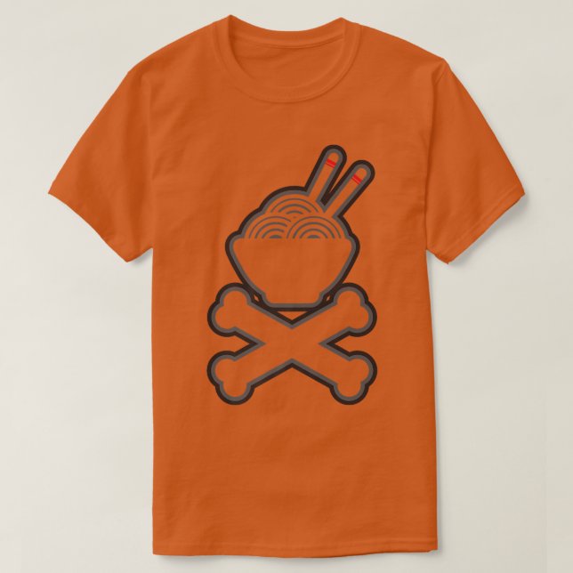 T-shirt Chemise à soupe Crossbones Ramen (Design devant)