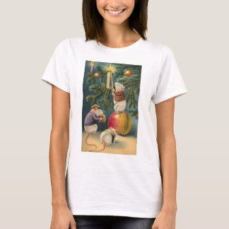 T-shirt Chemise à souris de Noël Vintage